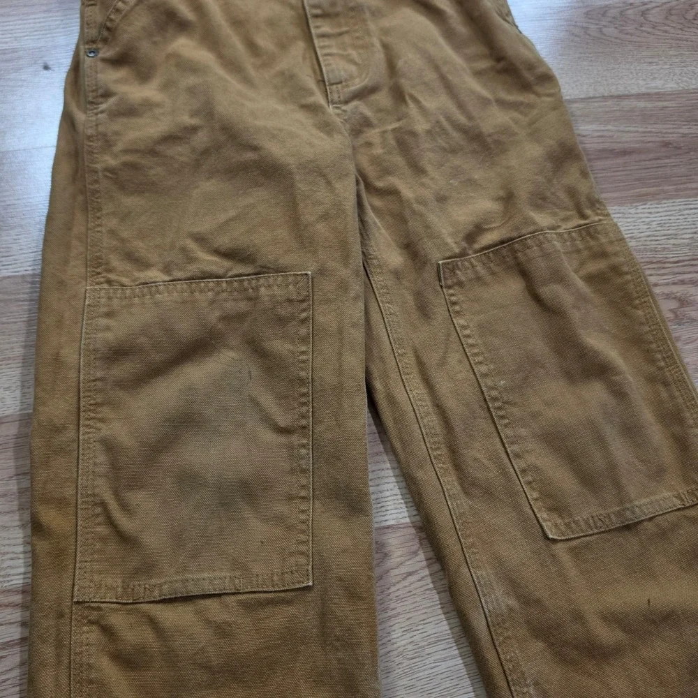 Carhartt Overalls Kids Size 6 Double Knee Bib Canvas Brown Duck Workwear